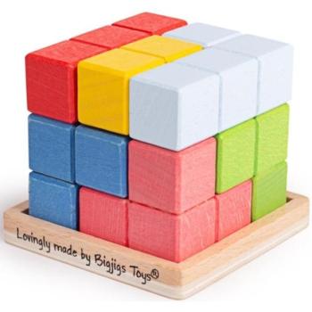 Bigjigs Toys Fából készült összecsukható kocka kép