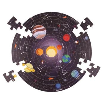 Bigjigs Toys Kerekpadlós puzzle Naprendszer 50 db kép