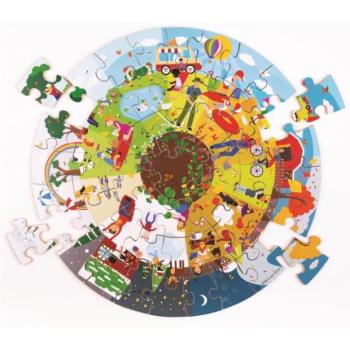 Bigjigs Toys Kerekpadlós puzzle Négy évszak 50 darab kép