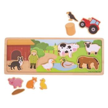 Bigjigs Toys Mágneses puzzle farm kép