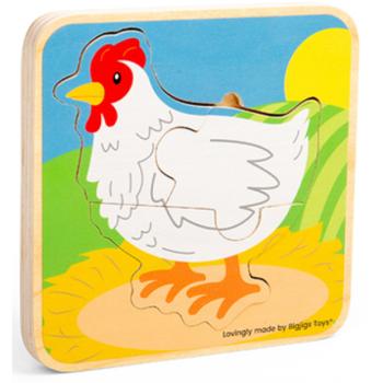 Bigjigs Toys Puzzle Egy csirke életciklusa kép
