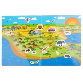 Bigjigs Toys Újrafelhasználható szafari matricák kép