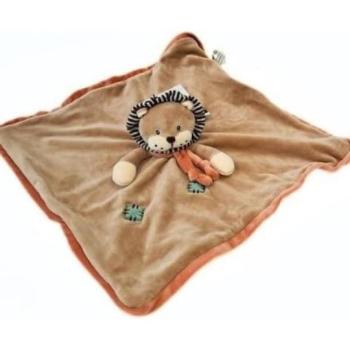 BK LEO BABY RUG plüssjáték narancssárga sállal (30x30 cm) ajándékdobozzal Bukowski kép