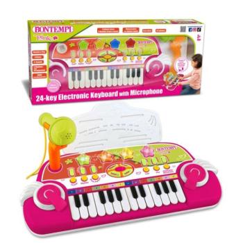 Bontempi Elektronikus zongora rózsaszín-zöld kép