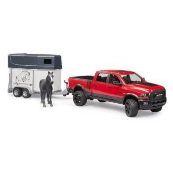 BRUDER 02501 Jeep RAM tehervagon lószállítóval