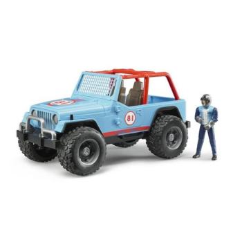 BRUDER 02541 Jeep WRANGLER Cross Country kék, lovas figurával kép