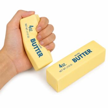 Butter squishy stresszoldó játék – puha nyomkodható hab fidget játék sárga kivitelben (BBE) (FX) kép