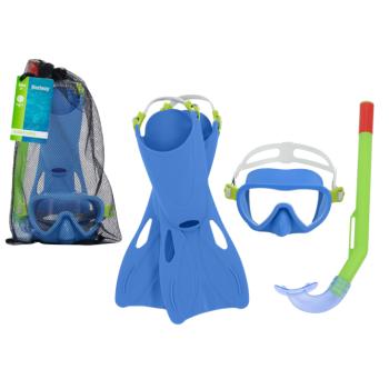 Búvárkészlet gyerekeknek kék - snorkel, szemüveg és uszony kép