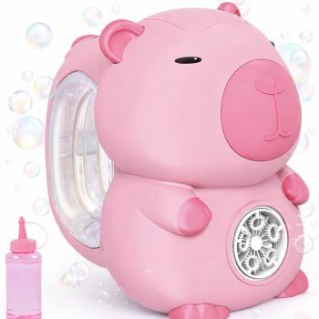 Capybara buborékfújó pisztoly rózsaszín – automata buborékfújó játék gyerekeknek, szappanbuborék gép (BBJ) kép