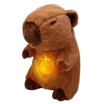 Capybara plüss alvótárs babáknak – lélegző funkcióval és környezeti fénnyel, és hanghatással 18 cm (BBJ) kép