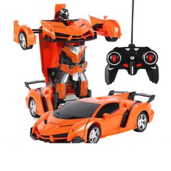 Car Robot Transformers 2 az 1-ben távirányító RC narancssárga piros kép
