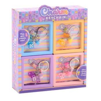 Charm kulcstartó, 4 féle kép