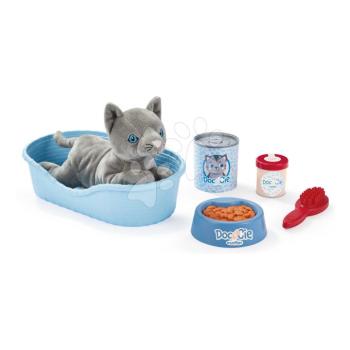 Cicafekhely plüss cicussal Cat Basket Écoiffier kiegészítő készlet konzervvel és tállal 18 hó-tól kép