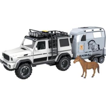 CITY SERVICE CAR - 1:14 - Terepjáró utánfutóval és lóval (hanggal és fényekkel) kép