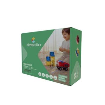 Cleverclixx – Mágneses építőkészlet Fire Rescue Pack Intense - 39 db kép