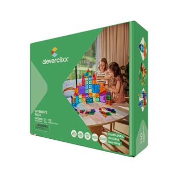 Cleverclixx – Mágneses építőkészlet Inventive készlet Intense – 110 db
