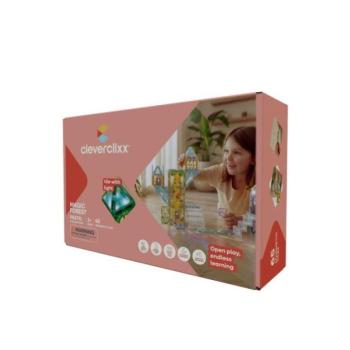 Cleverclixx – Mágneses építőkészlet Magic Forest Pack Pasztell - 65 db kép