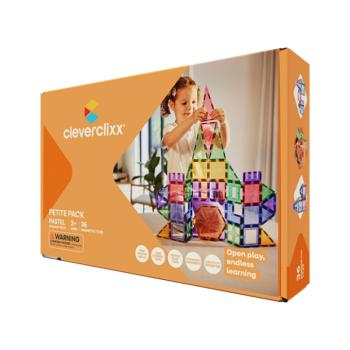 Cleverclixx Mágneses építőkészlet Petite Pastel Pack – 36 db kép