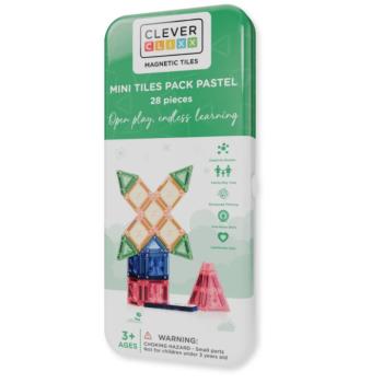 Cleverclixx Mini Pastel magnetická stavebnice zelená 28 ks kép
