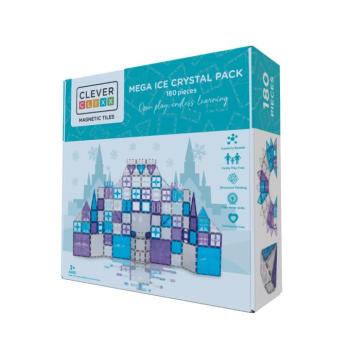 Cleverclixx Tiles Mágneses építőkészlet nagy kristály készlet 180 db kép