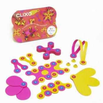 CLIXO Crew Pink & Yellow - mágneses építőkészlet 30 darab kép