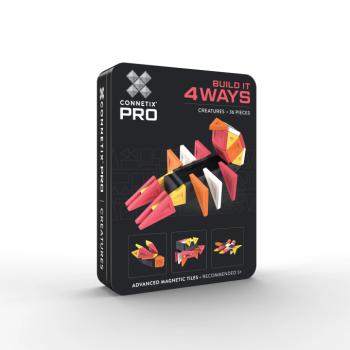 Connetix PRO Build It 4 Ways - Mágneses építőjáték lények 36 db kép