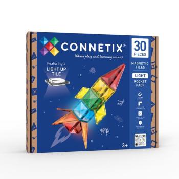 Connetix Tiles - Mágneses építőjáték Világító rakéta 30 db kép