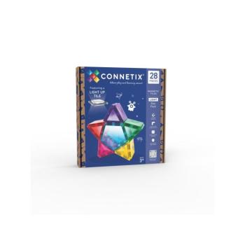 Connetix Tiles - Mágneses építőkészlet világító LED elemmel 28db kép