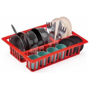 Csepegtető tálca Draining Board 100% Chef Écoiffier 25 cm tányérokkal poharakkal és evőeszközökkel 19 részes 18 hó-tól kép