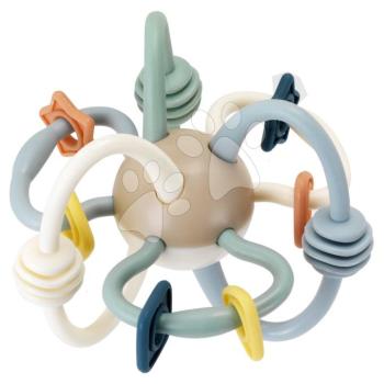 Csörgő rágókákkal Rattle & Teether Bendy Tubes Muted Color Infantino gyöngyökkel és hurkokkal 3 hó-tól kép