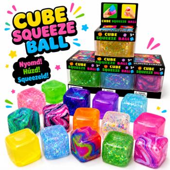 Cube Squeeze Ball squishy stresszlabda – nyomkodható érzékszervi fidget játék (BBE) kép