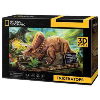 CubicFun 3D-s puzzle 44 db-os - National Geographic - Triceratops kép