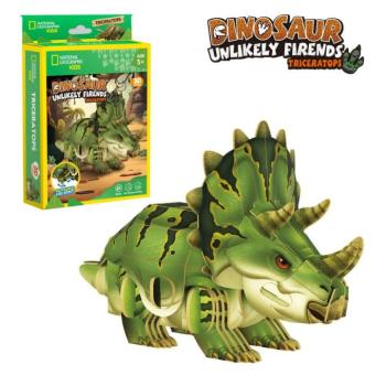 CubicFun 3D-s puzzle 61 db-os - NatGeo Kids – Mini Triceratops kép