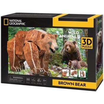 CubicFun 3D-s puzzle 88 db-os - National Geographic - Barnamedve kép