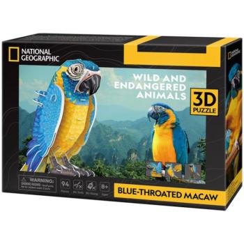 CubicFun 3D-s puzzle 94 db-os - National Geographic - Kéktorkú ara papagáj kép