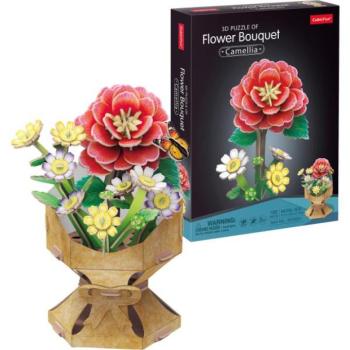 CubicFun - Puzzle 3D Kamelia virágcsokor 109 darab kép