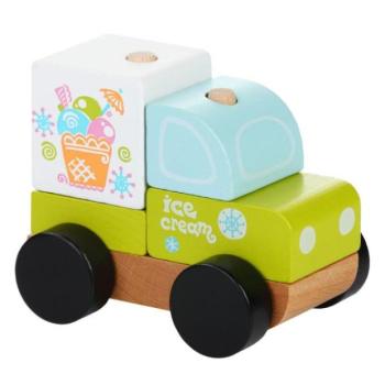 CUBIKA 13173 Fagylaltos kocsi - fa kirakó 5 darab kép