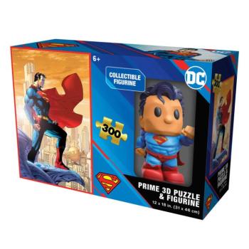 DC Comics: Superman 3D puzzle 300 db-os, 10 cm-es ajándék műanyag figurával kép