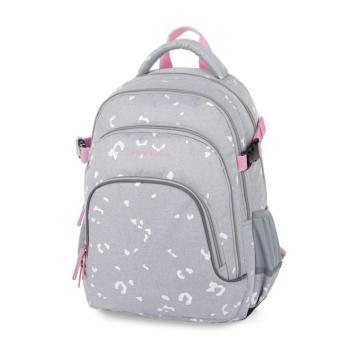 Diákhátizsák OXY SCOOLER Grey geometric Pink style kép