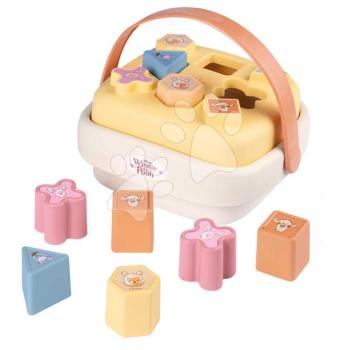 Didaktikus kosár Micimackó Winnie the Pooh Sorter Basket Smoby 8 formaillesztő kockával 12 hó-tól kép