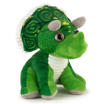 Dinoszaurusz triceratops zöld plüss játék 27cm kép