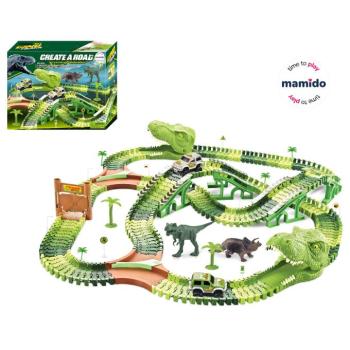 Dinoszaurusz versenypálya autókkal és dinoszauruszokkal 240 darab MT1282 kép