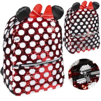 Disney Minnie Mouse hátizsák Aranyos Stílusos flitteres 40 cm kép