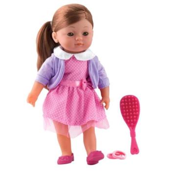 Dolls World Divatbaba Elizabeth barna hajú kiegészítőkkel 36 cm kép