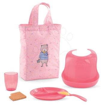 Ebéd készlet táskában előkével Meal Set Mon Grand Poupon Corolle kiegészítőkkel 36-42 cm játékbabának 24 hó-tól kép