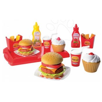 Écoiffier gyermek hamburger szett 100% Chef 2623 piros kép