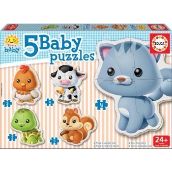 Educa bébi gyerek puzzle Állatkák cicussal 13473 színes kép
