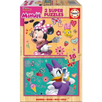 Educa fa puzzle gyerekeknek Minnie Happy Helpers 2*16 darabos 17623 kép