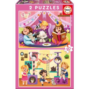 Educa gyerek puzzle Pizsama party 17148 kép