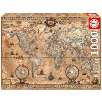 Educa Puzzle Antique World Map 1000 db 15159 színes kép
